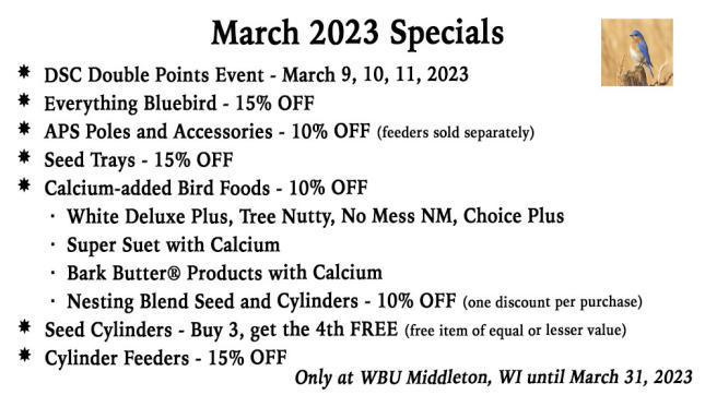 March 23 Specials